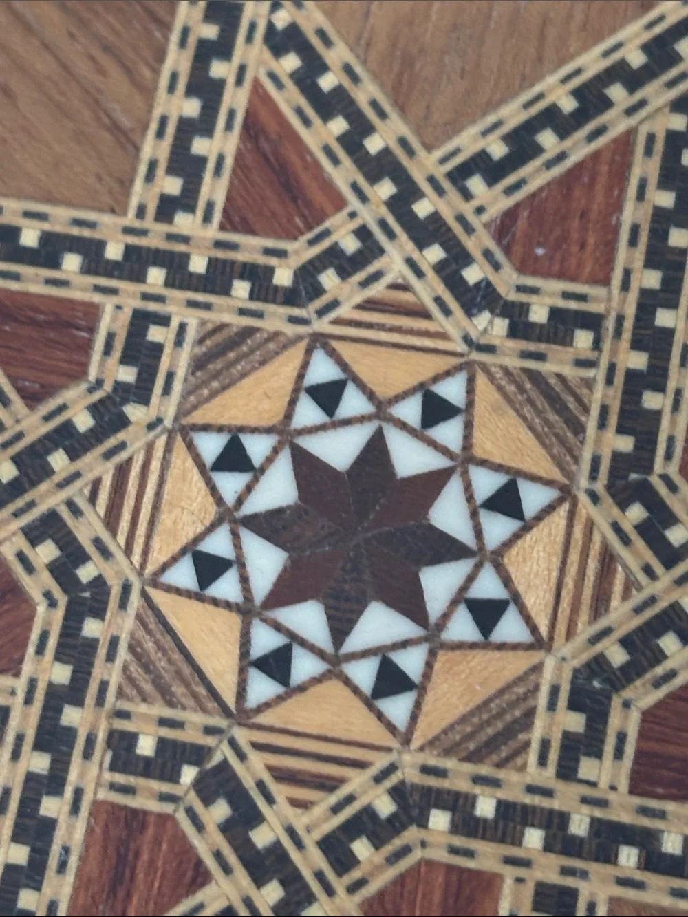 🟡 Miguel Laguna Vintage Handcrafted Octagonal Inlay Wood Jewelry Box Taracea